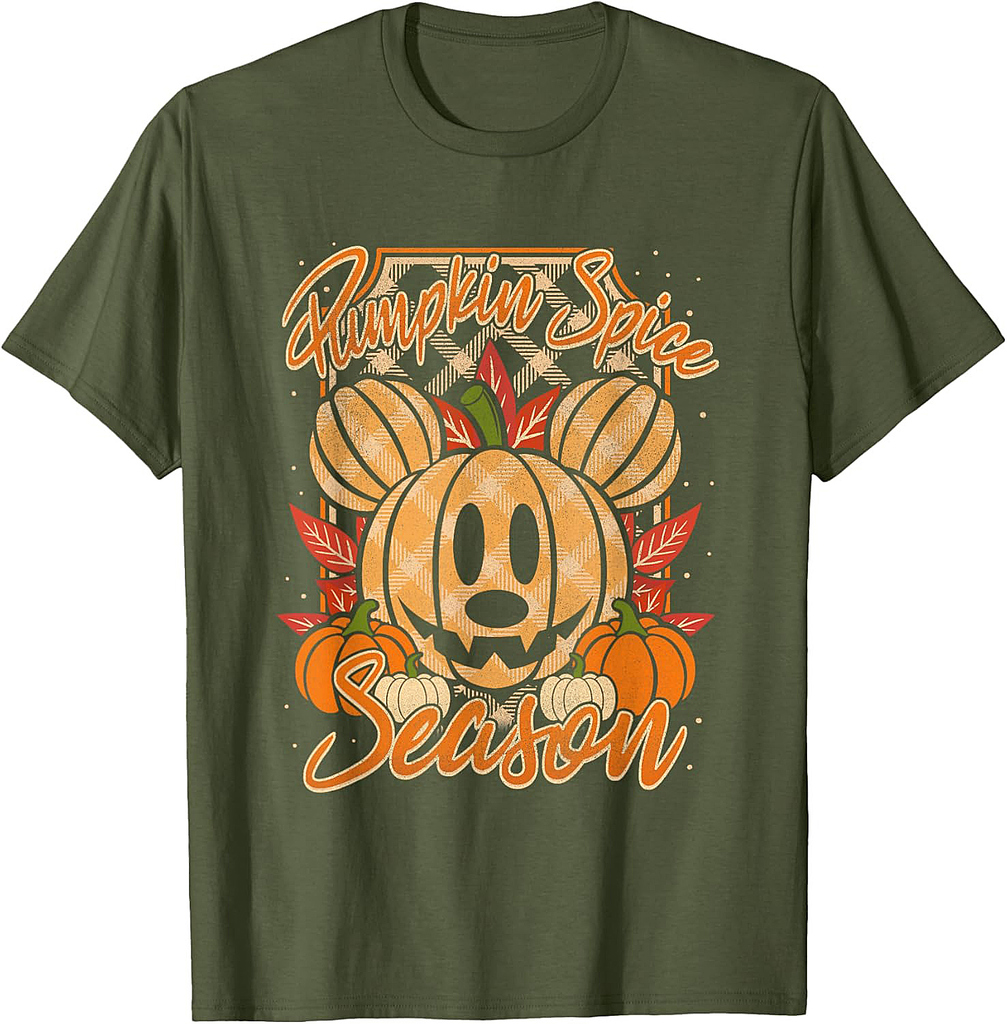 Disney Mickey And Friends Halloween Pumpkin Spice Chest Logo T-Shirt