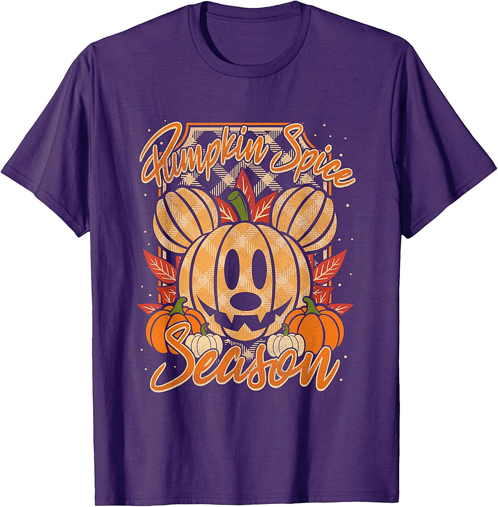 Disney Mickey And Friends Halloween Pumpkin Spice Chest Logo T-Shirt