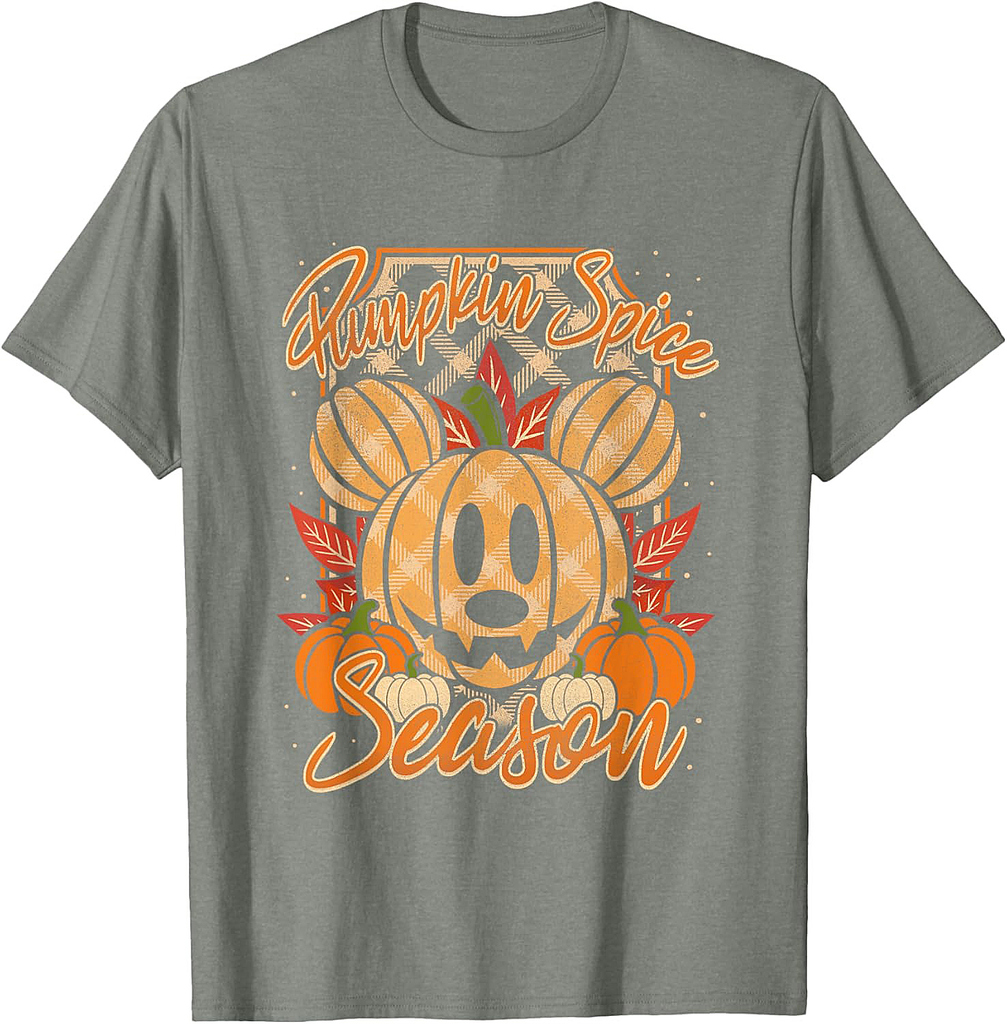 Disney Mickey And Friends Halloween Pumpkin Spice Chest Logo T-Shirt