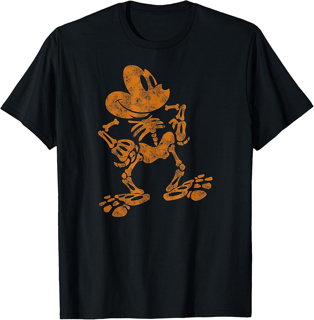 Disney Mickey Mouse Halloween Skeleton T-Shirt