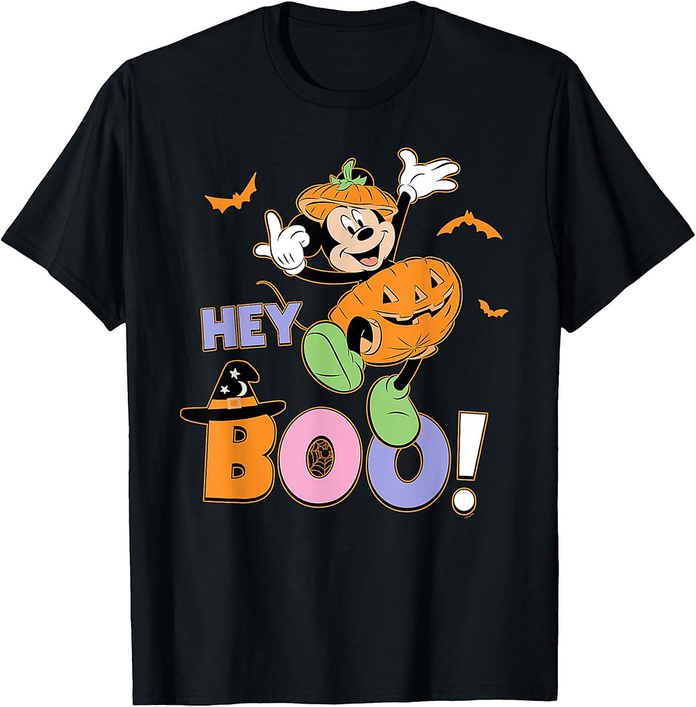 Disney Mickey Mouse "Hey Boo!" Cute Halloween Matching T-Shirt