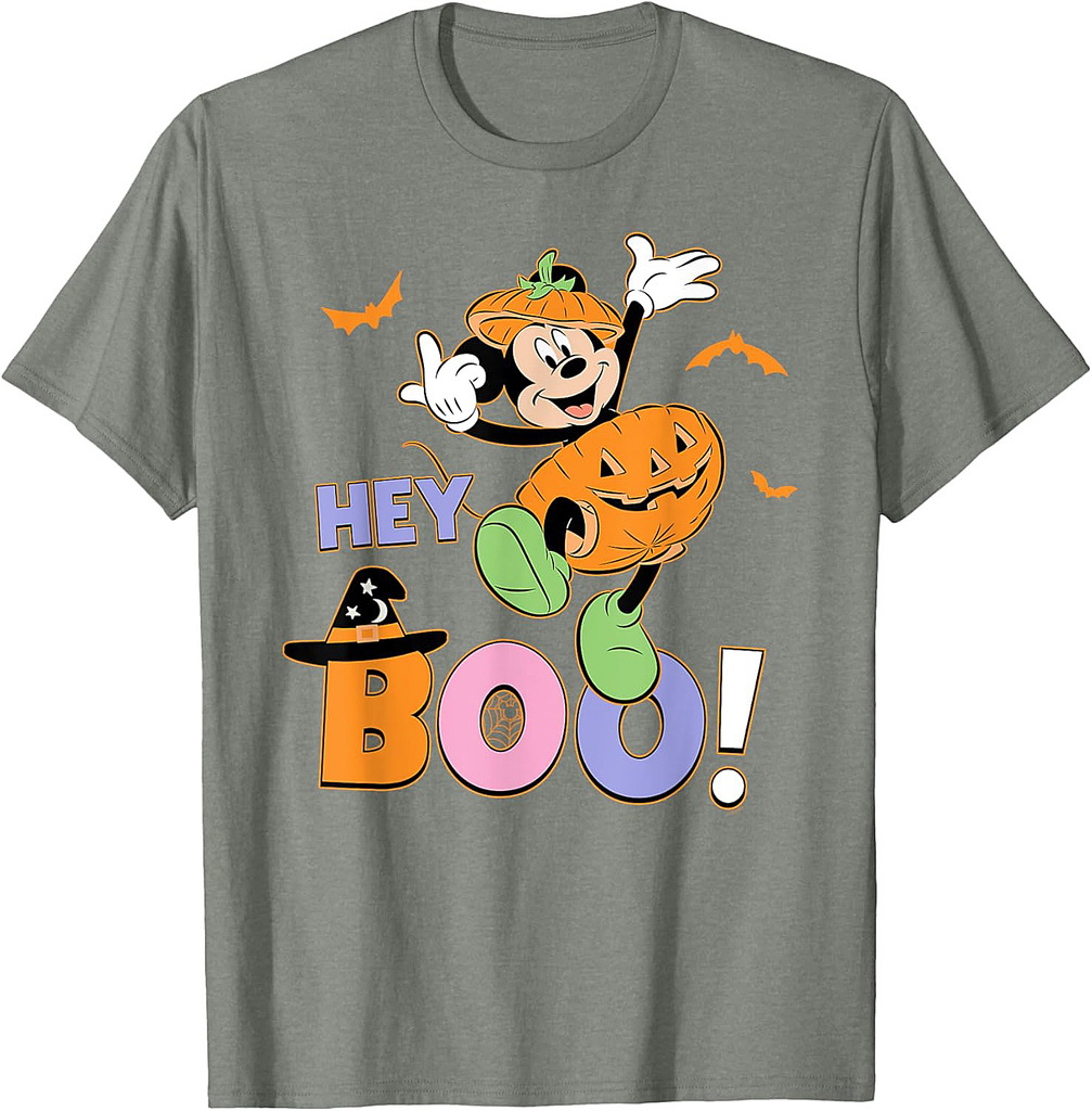 Disney Mickey Mouse "Hey Boo!" Cute Halloween Matching T-Shirt