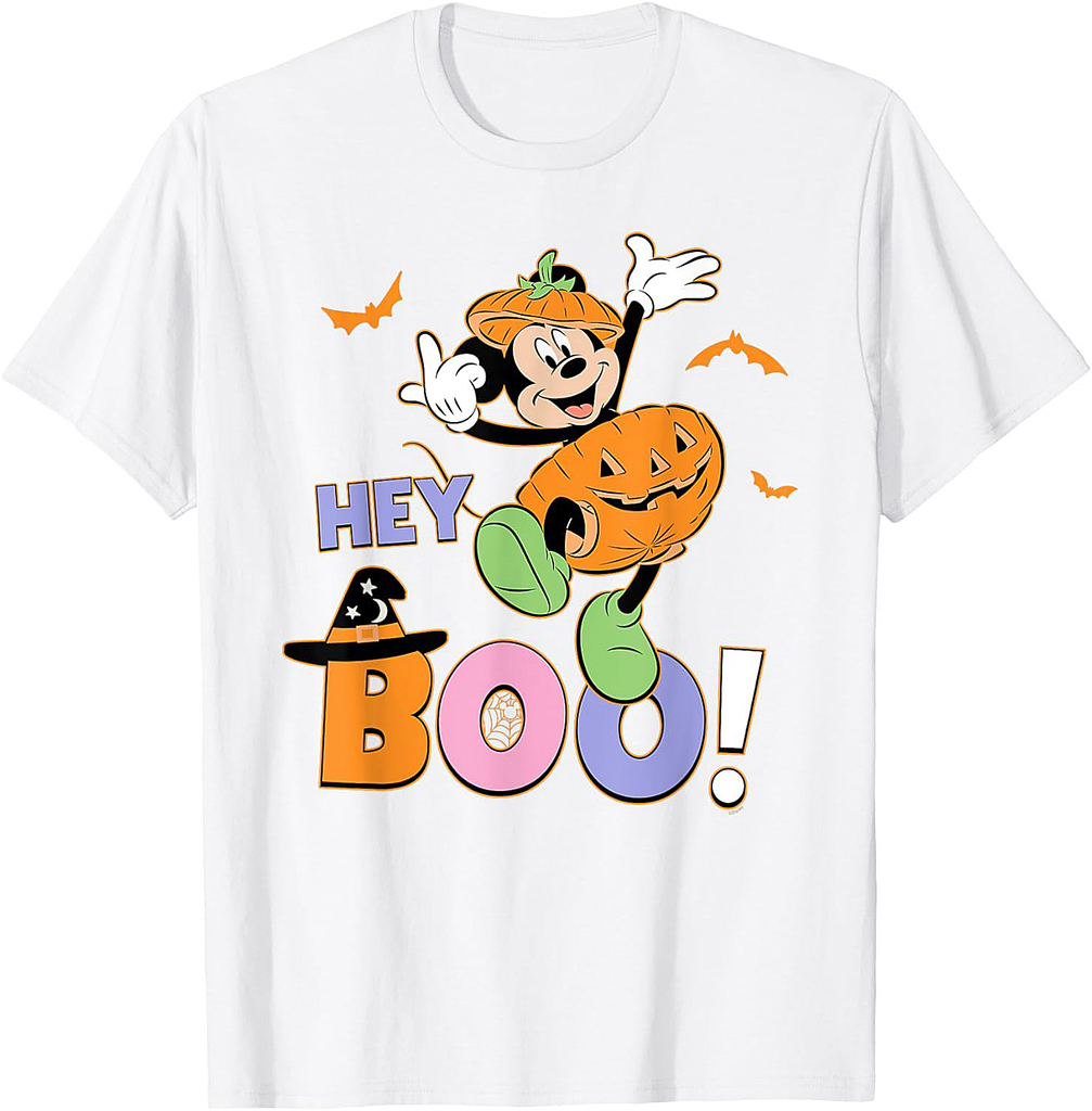 Disney Mickey Mouse "Hey Boo!" Cute Halloween Matching T-Shirt