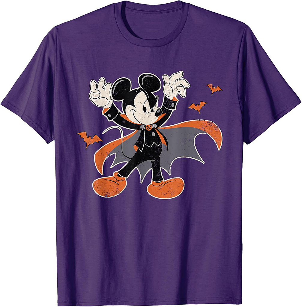 Disney Mickey Mouse Spooky Dracula Costume Halloween T-Shirt