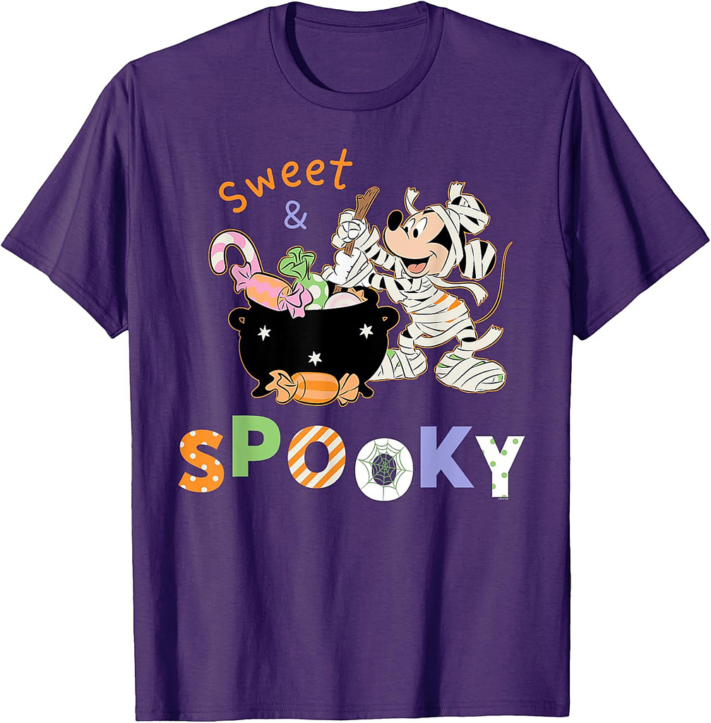 Disney Mickey Mouse "Sweet & Spooky" Halloween Candy T-Shirt