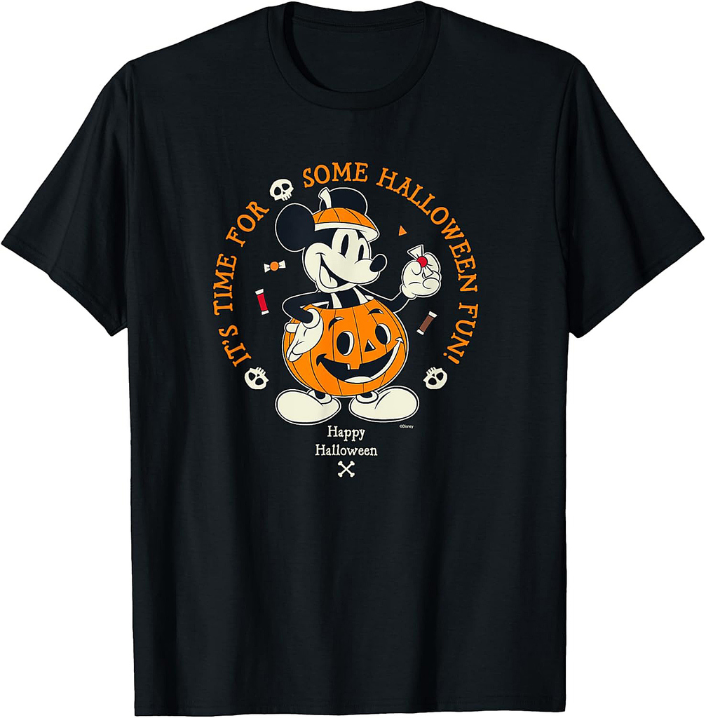 Disney Mickey Mouse Time for Halloween Fun Pumpkin Costume T-Shirt