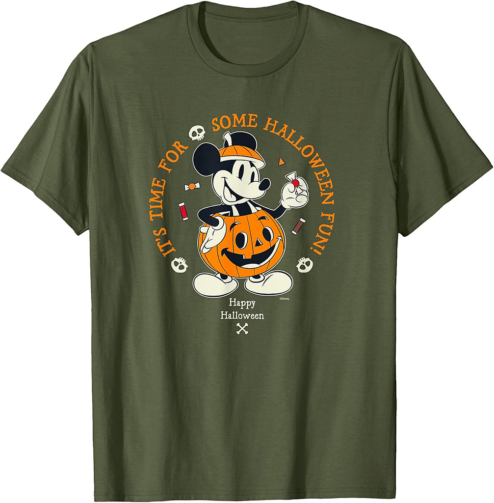 Disney Mickey Mouse Time for Halloween Fun Pumpkin Costume T-Shirt