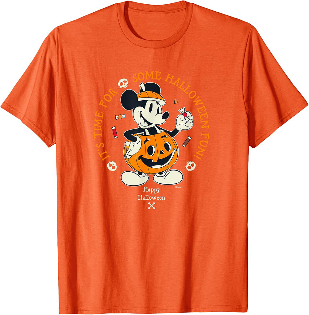 Disney Mickey Mouse Time for Halloween Fun Pumpkin Costume T-Shirt