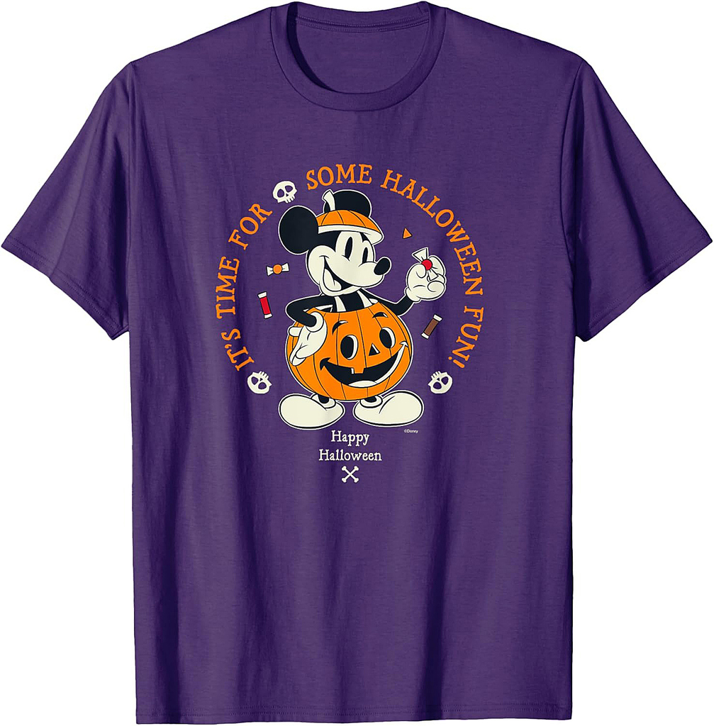 Disney Mickey Mouse Time for Halloween Fun Pumpkin Costume T-Shirt