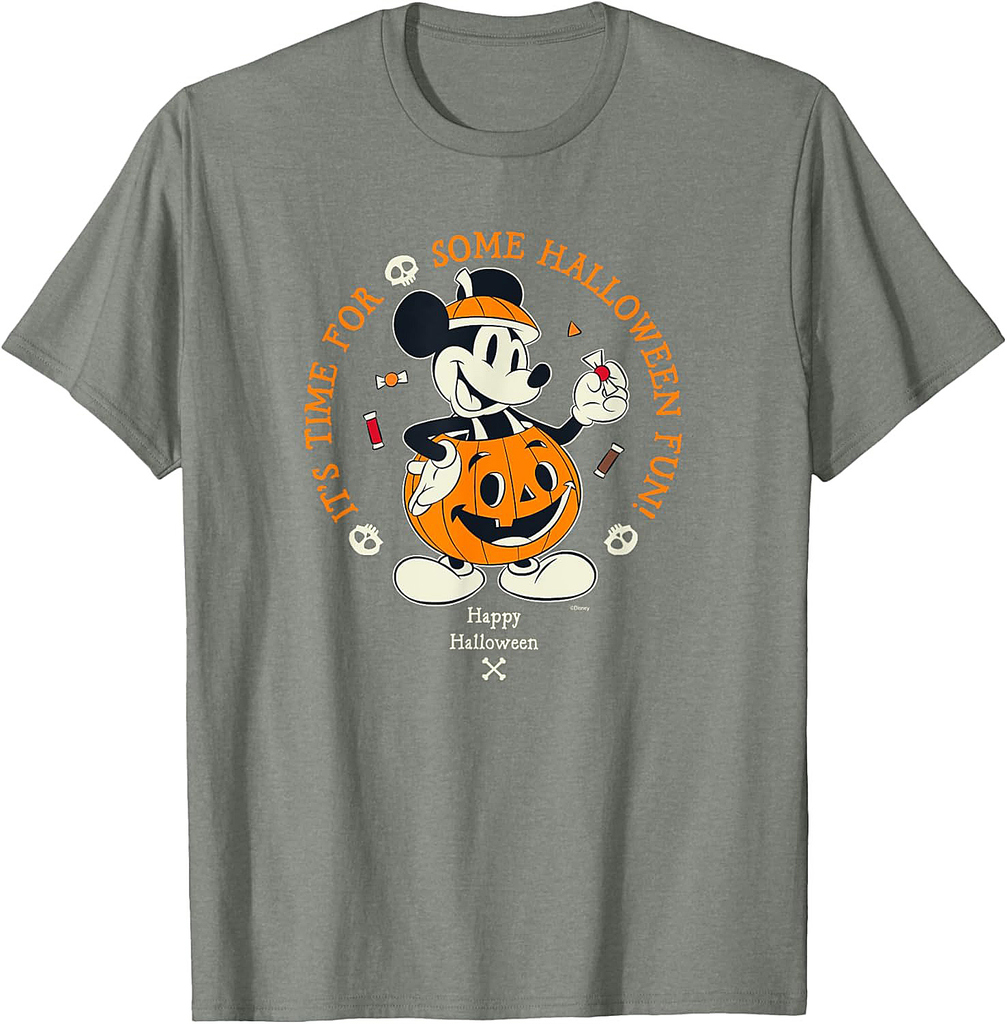 Disney Mickey Mouse Time for Halloween Fun Pumpkin Costume T-Shirt