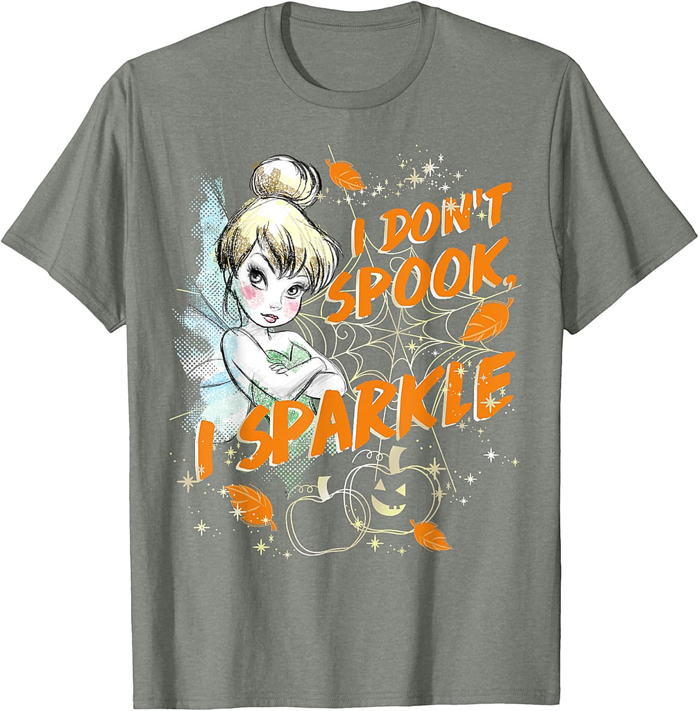 Disney Peter Pan Tinkerbell Halloween Don't Spook I Sparkle T-Shirt