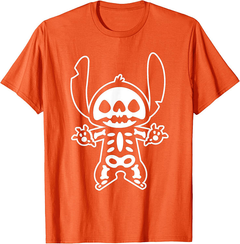Disney Stitch Halloween Skeleton T-Shirt