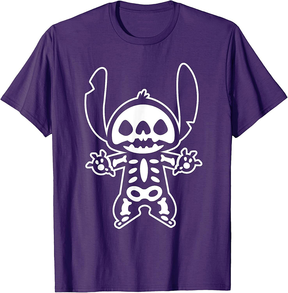 Disney Stitch Halloween Skeleton T-Shirt