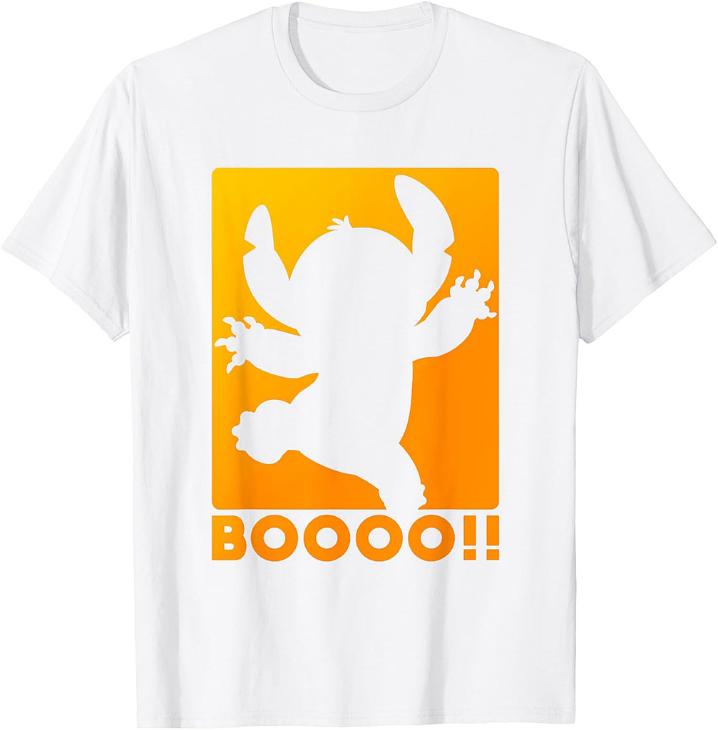 Disney Stitch Silhouette Halloween Boo T-Shirt