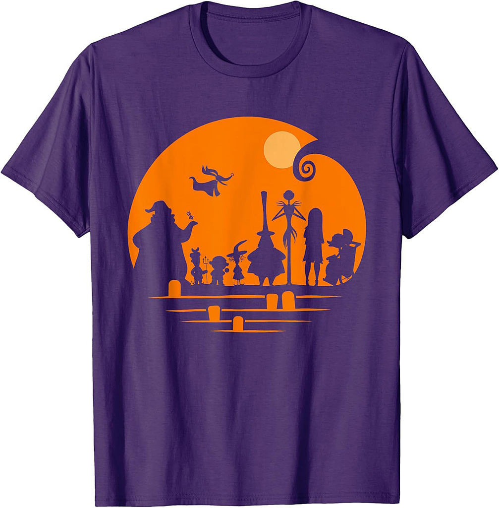 Disney The Nightmare Before Christmas Halloween Silhouette T-Shirt