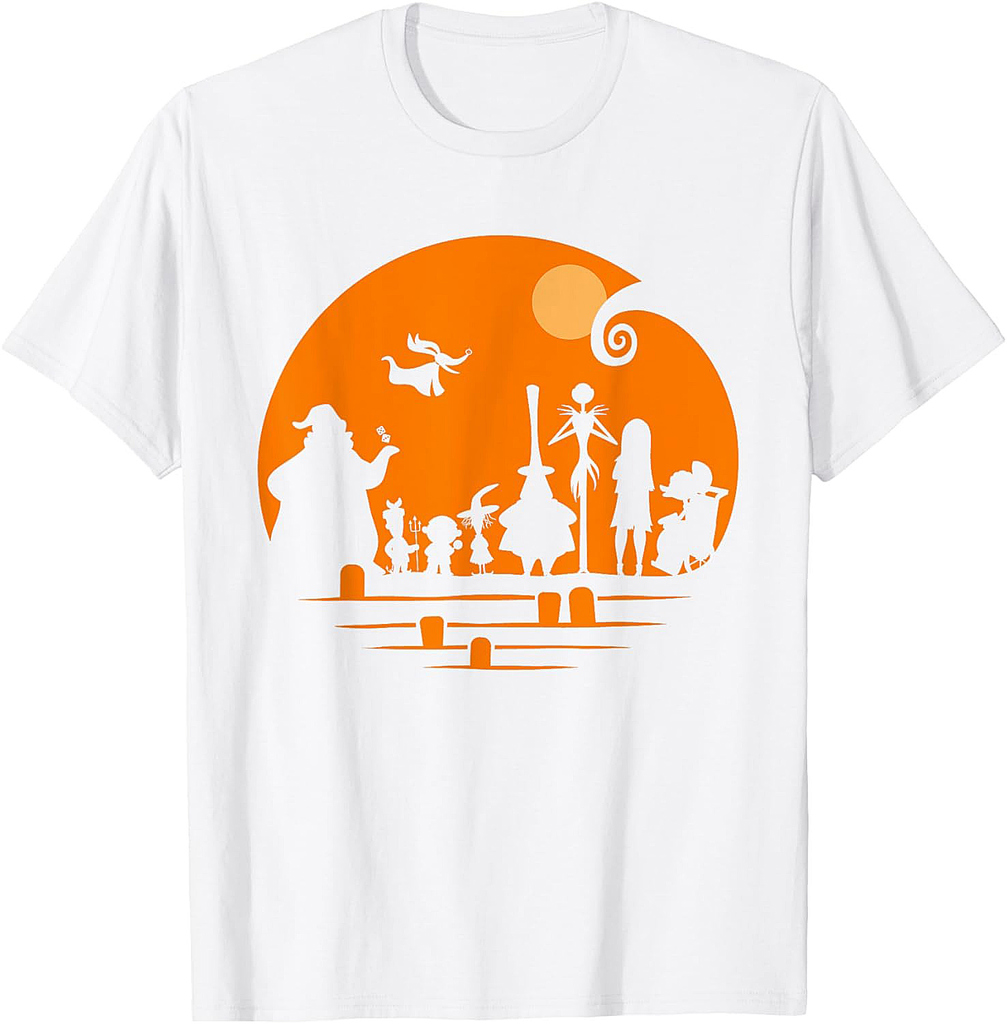 Disney The Nightmare Before Christmas Halloween Silhouette T-Shirt
