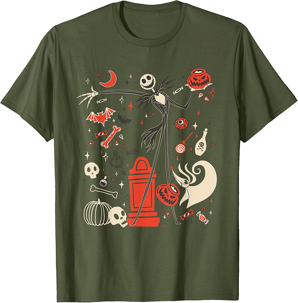 Disney The Nightmare Before Christmas Jack & Zero Halloween T-Shirt