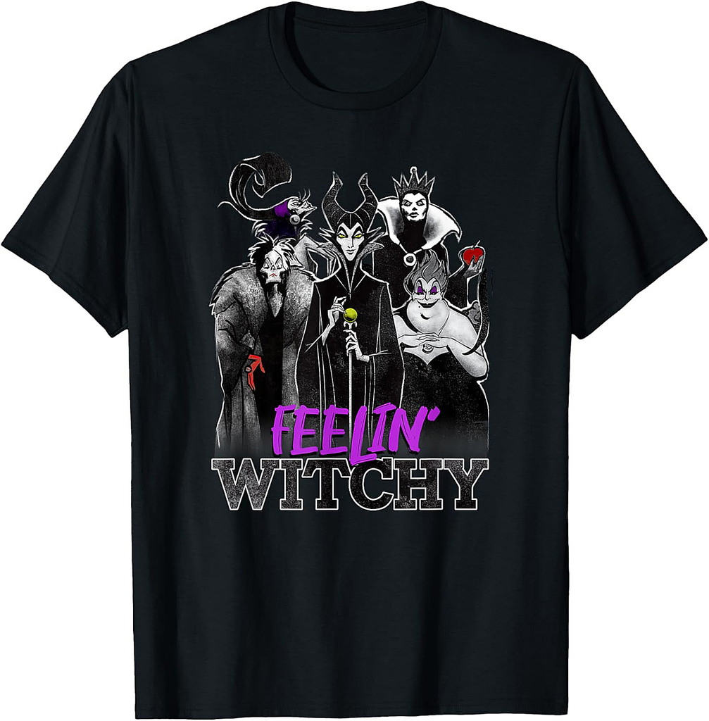 Disney Villains Halloween Feelin' Witchy Group Shot T-Shirt