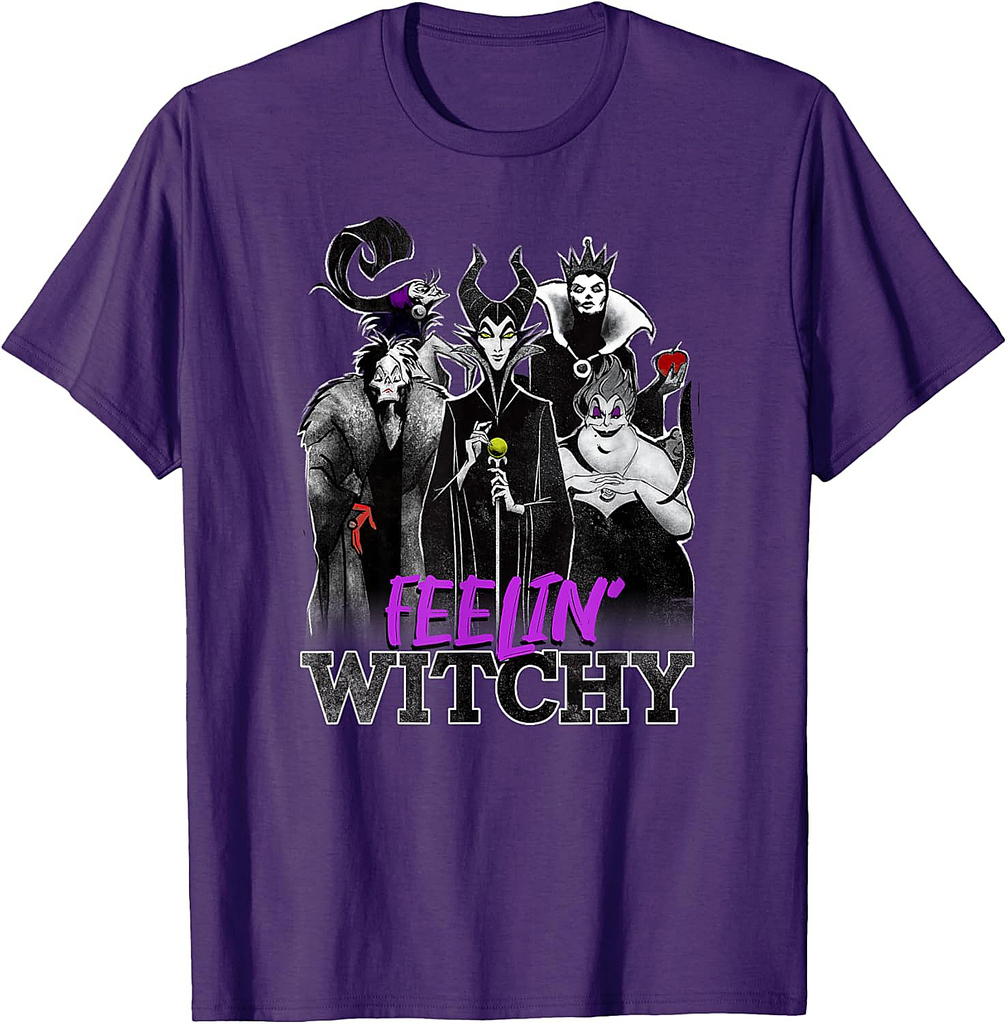 Disney Villains Halloween Feelin' Witchy Group Shot T-Shirt