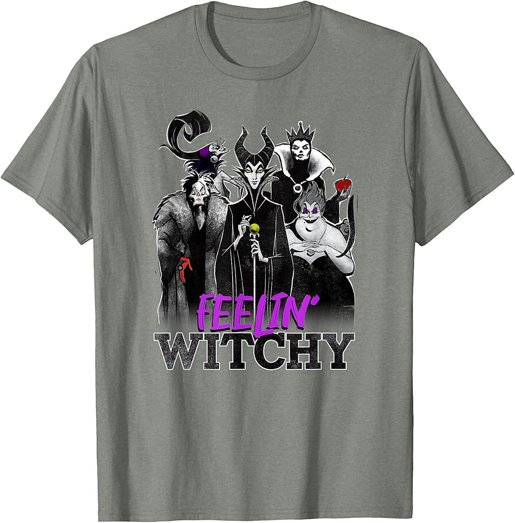 Disney Villains Halloween Feelin' Witchy Group Shot T-Shirt