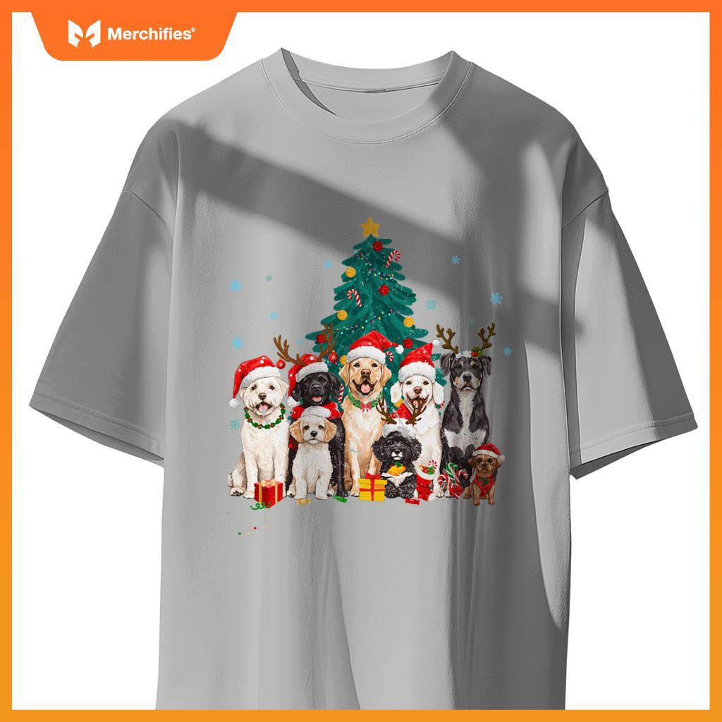 Dog Christmas Xmas Dogs Gift for Dog Lover Dog Owner Gift T-Shirt
