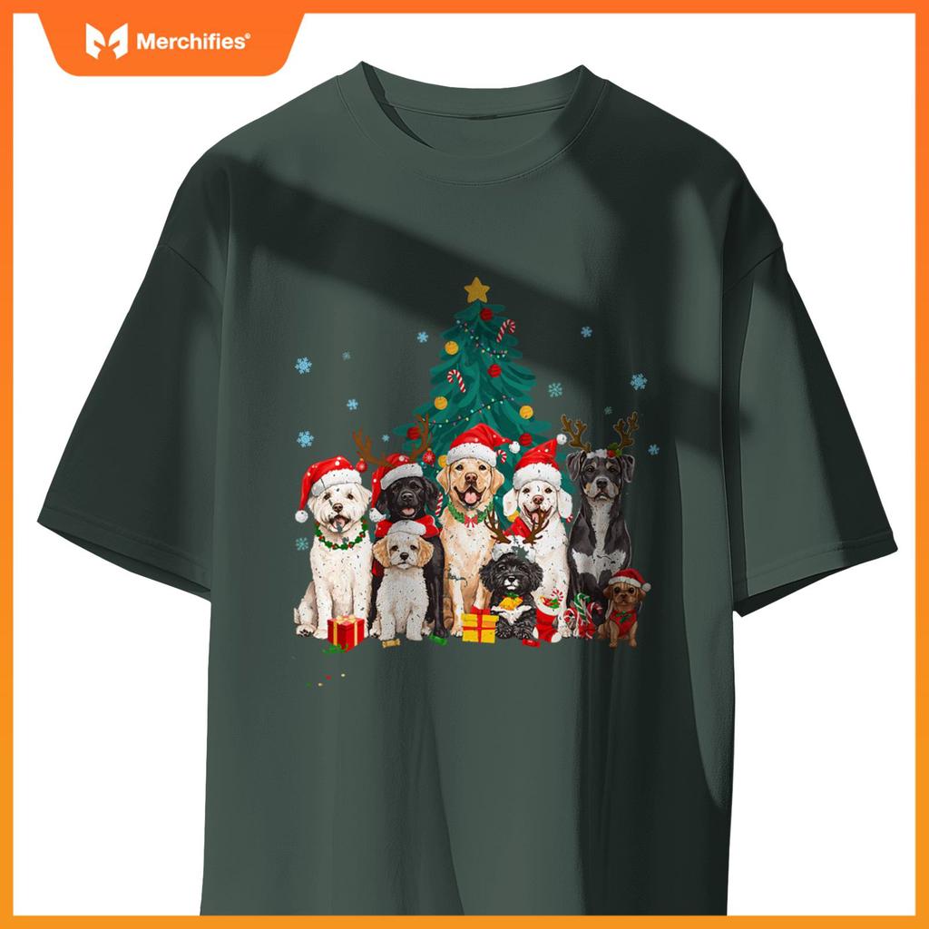 Dog Christmas Xmas Dogs Gift for Dog Lover Dog Owner Gift T-Shirt