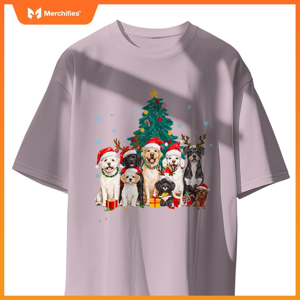 Dog Christmas Xmas Dogs Gift for Dog Lover Dog Owner Gift T-Shirt