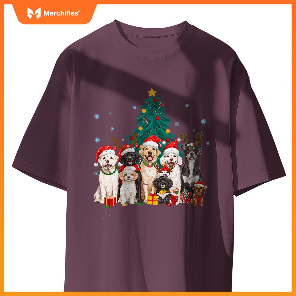 Dog Christmas Xmas Dogs Gift for Dog Lover Dog Owner Gift T-Shirt