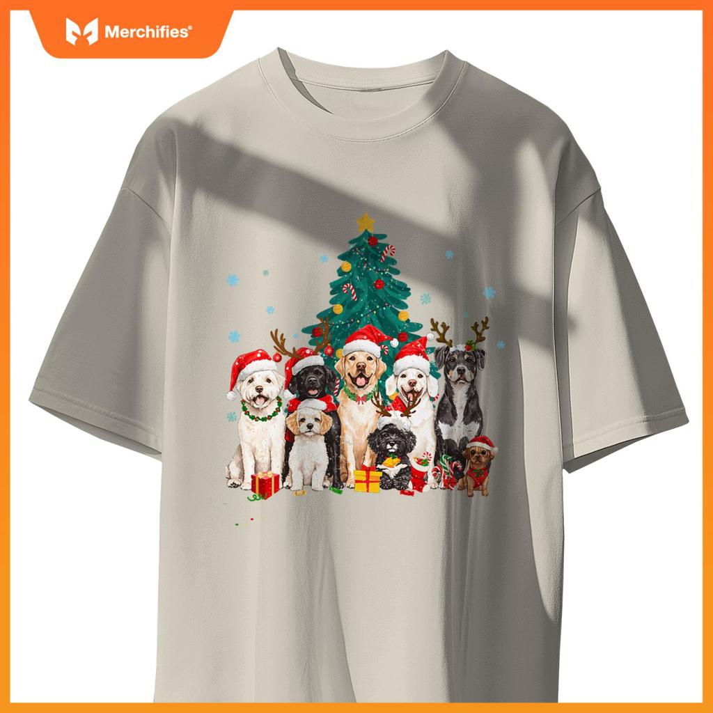 Dog Christmas Xmas Dogs Gift for Dog Lover Dog Owner Gift T-Shirt