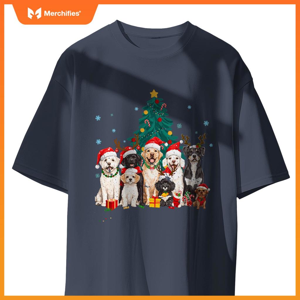Dog Christmas Xmas Dogs Gift for Dog Lover Dog Owner Gift T-Shirt