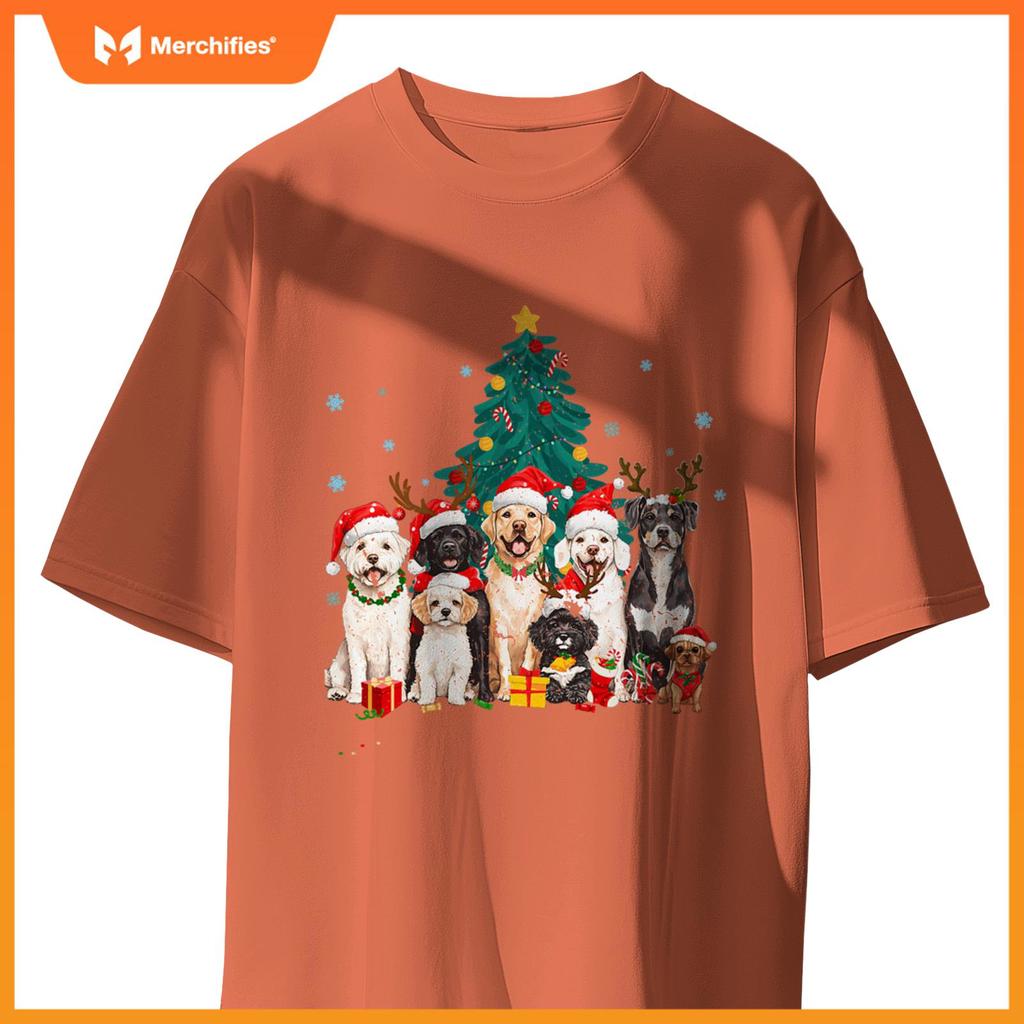 Dog Christmas Xmas Dogs Gift for Dog Lover Dog Owner Gift T-Shirt