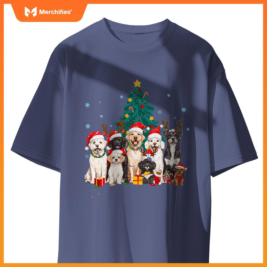 Dog Christmas Xmas Dogs Gift for Dog Lover Dog Owner Gift T-Shirt