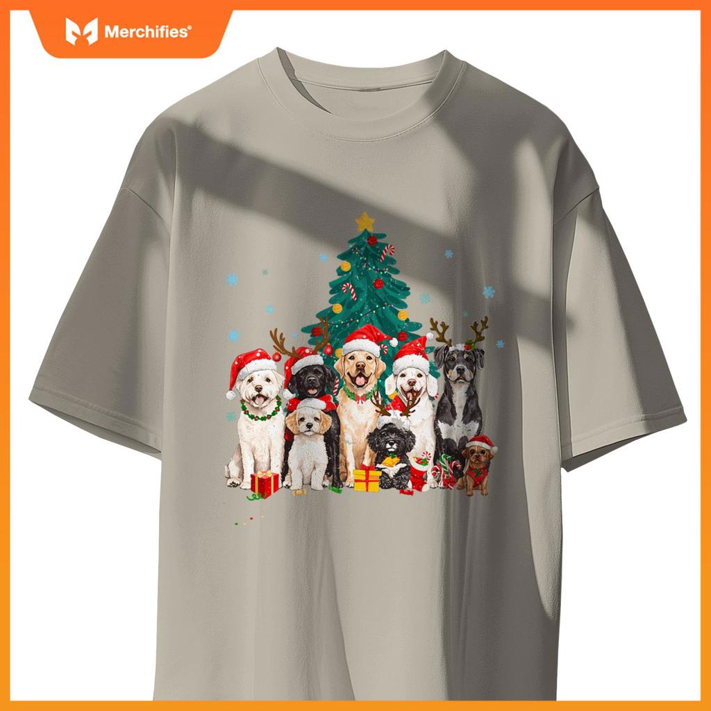 Dog Christmas Xmas Dogs Gift for Dog Lover Dog Owner Gift T-Shirt