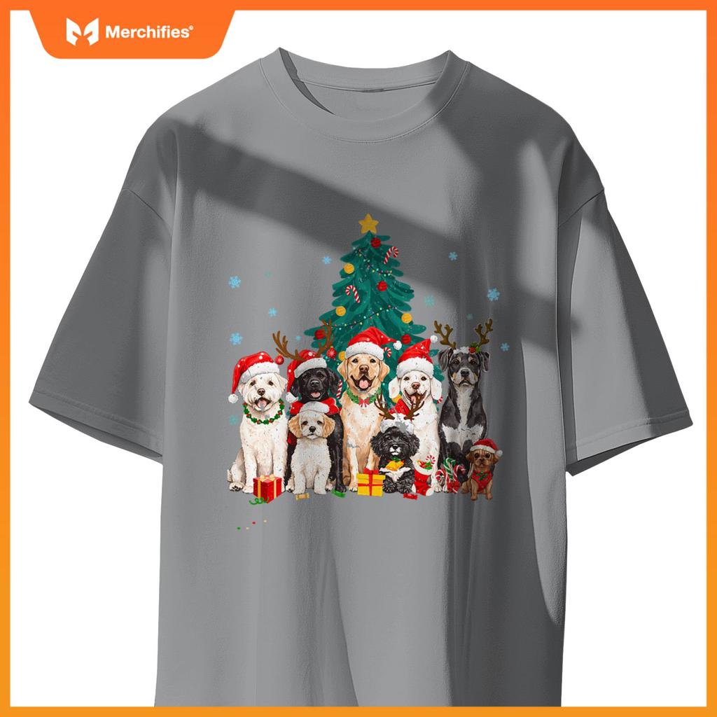 Dog Christmas Xmas Dogs Gift for Dog Lover Dog Owner Gift T-Shirt