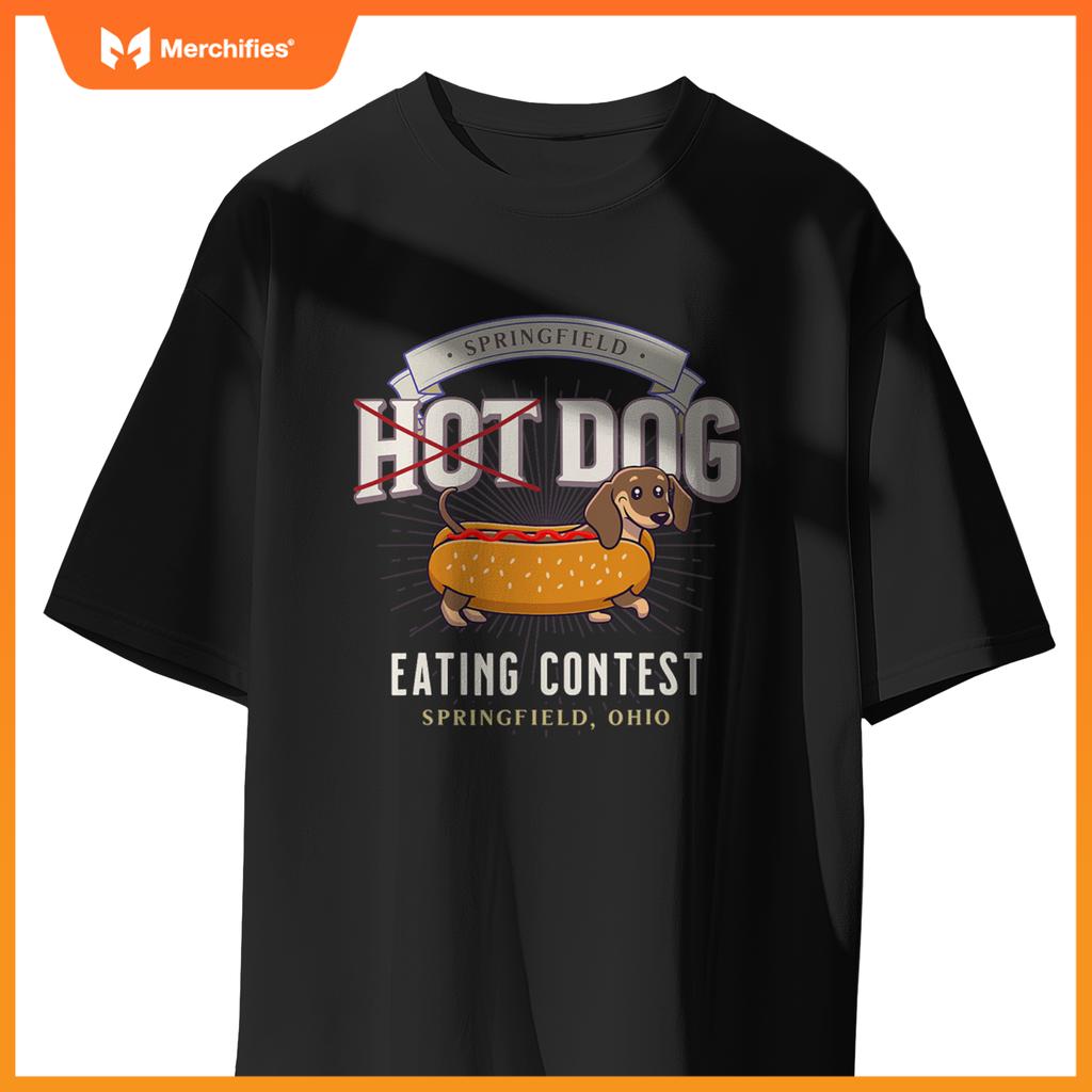 Dog Eating In Springfield Ohio, Springfield Dog Cat Eating T-Shirt