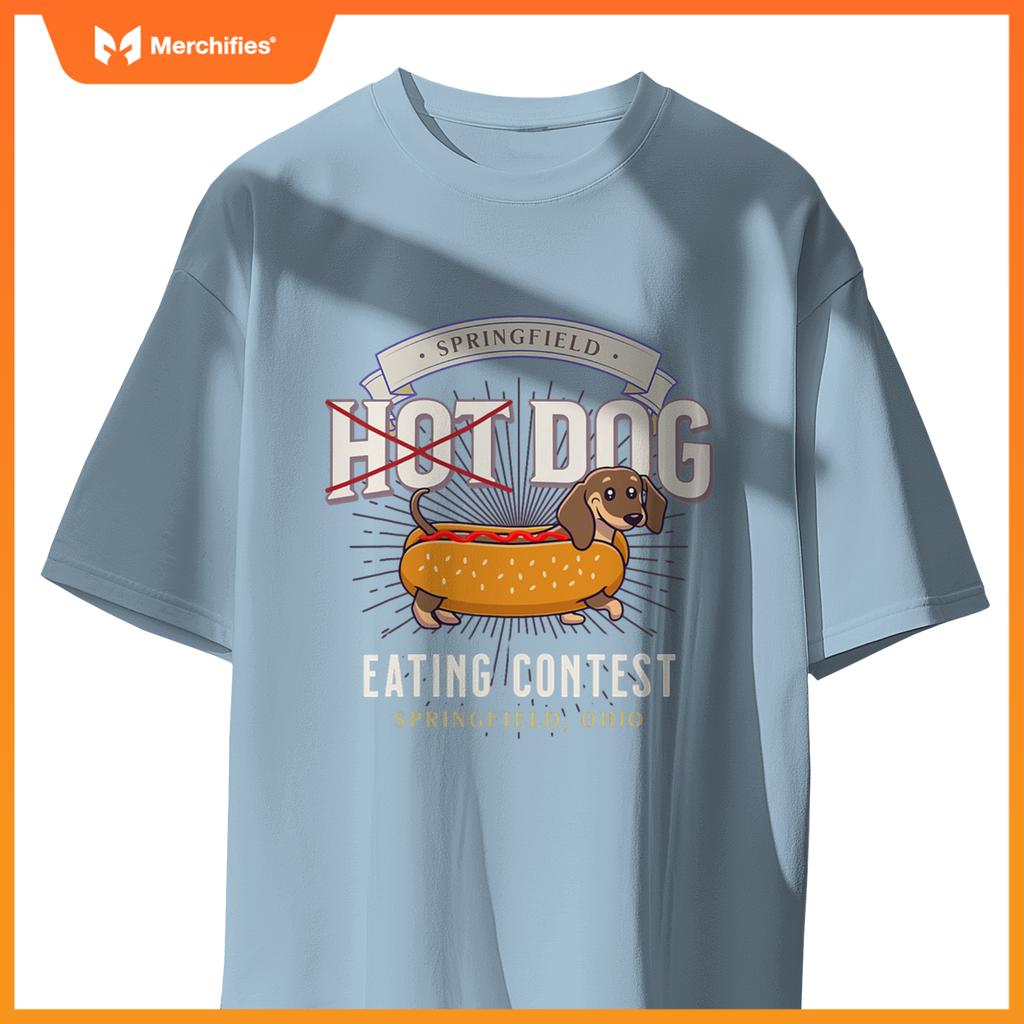 Dog Eating In Springfield Ohio, Springfield Dog Cat Eating T-Shirt