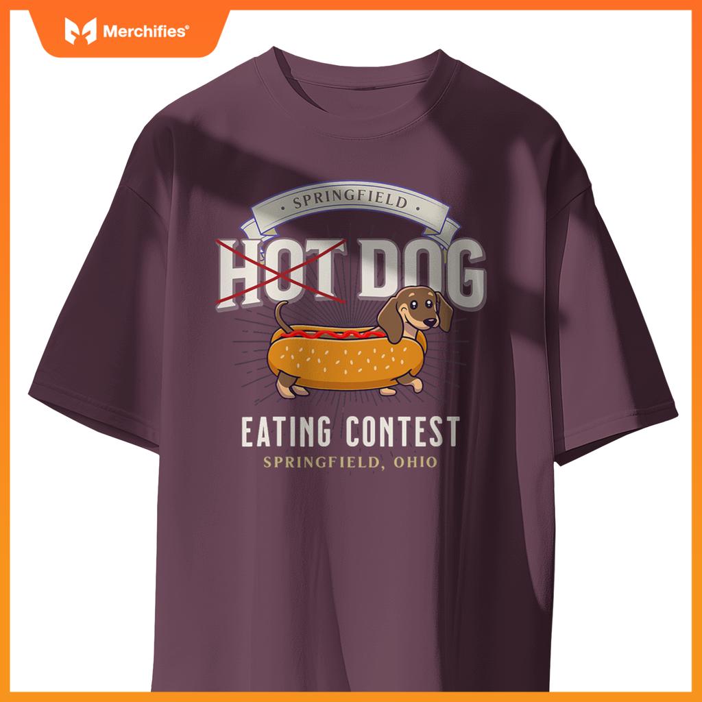 Dog Eating In Springfield Ohio, Springfield Dog Cat Eating T-Shirt