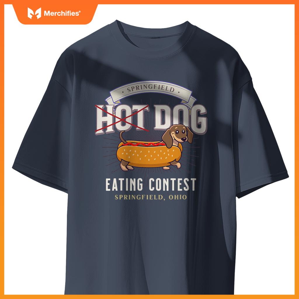 Dog Eating In Springfield Ohio, Springfield Dog Cat Eating T-Shirt