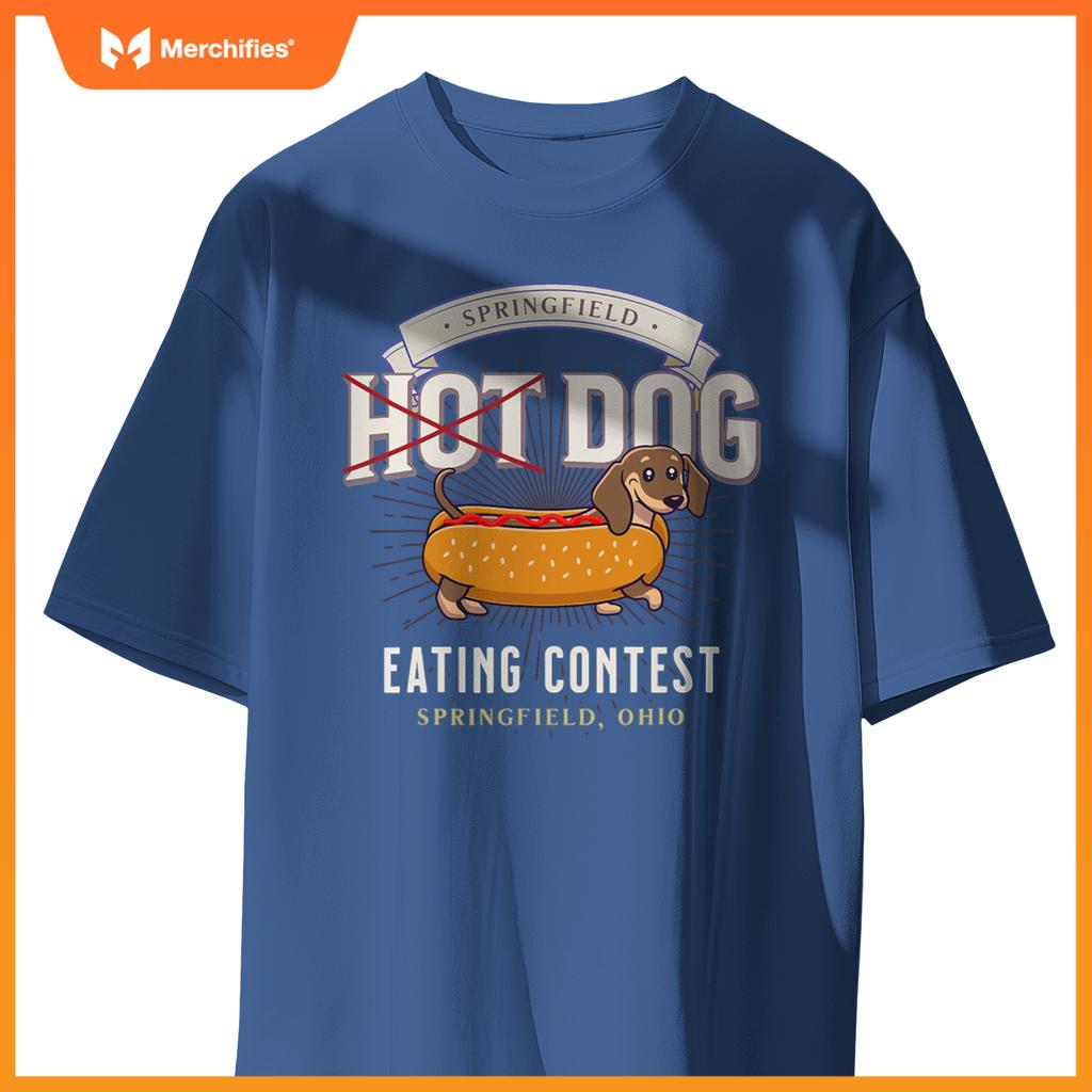 Dog Eating In Springfield Ohio, Springfield Dog Cat Eating T-Shirt