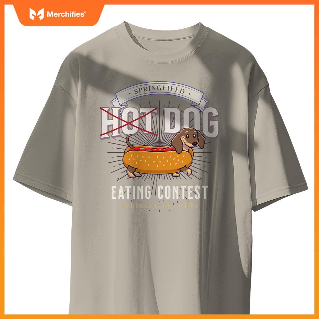 Dog Eating In Springfield Ohio, Springfield Dog Cat Eating T-Shirt