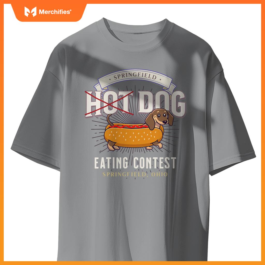 Dog Eating In Springfield Ohio, Springfield Dog Cat Eating T-Shirt