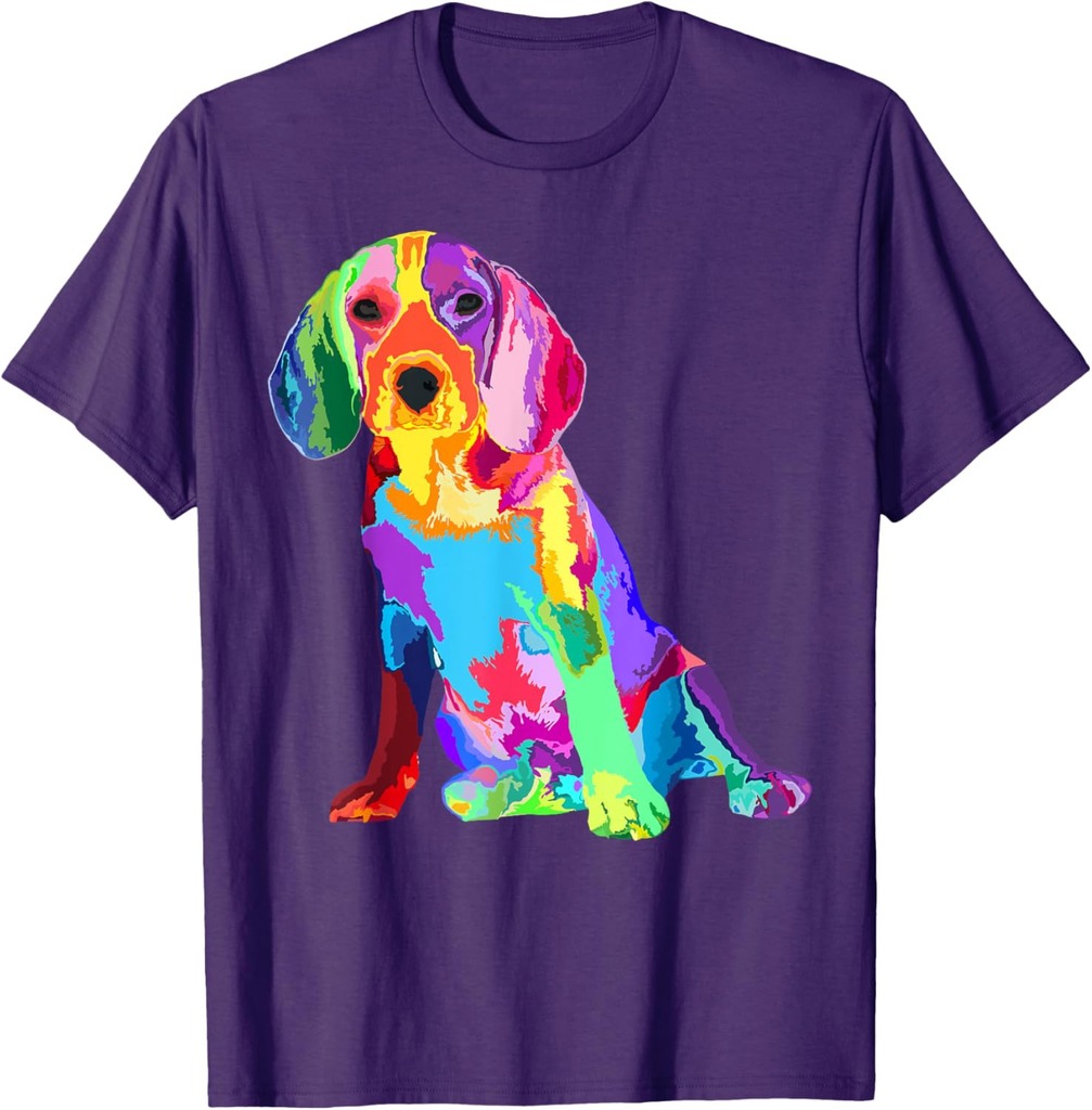 Dog Lover Gifts For Women's Beagle Colorful Beagle Men's T-Shirt