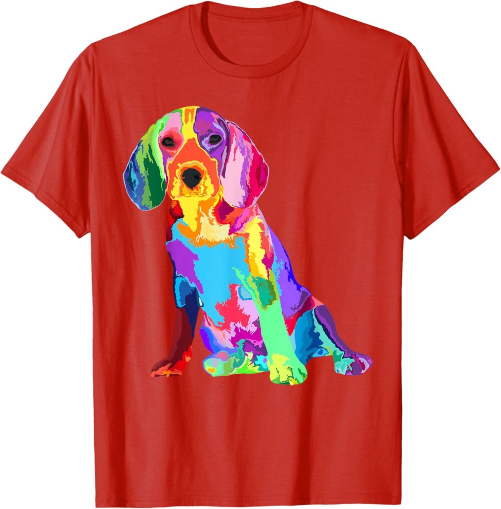 Dog Lover Gifts For Women's Beagle Colorful Beagle Men's T-Shirt