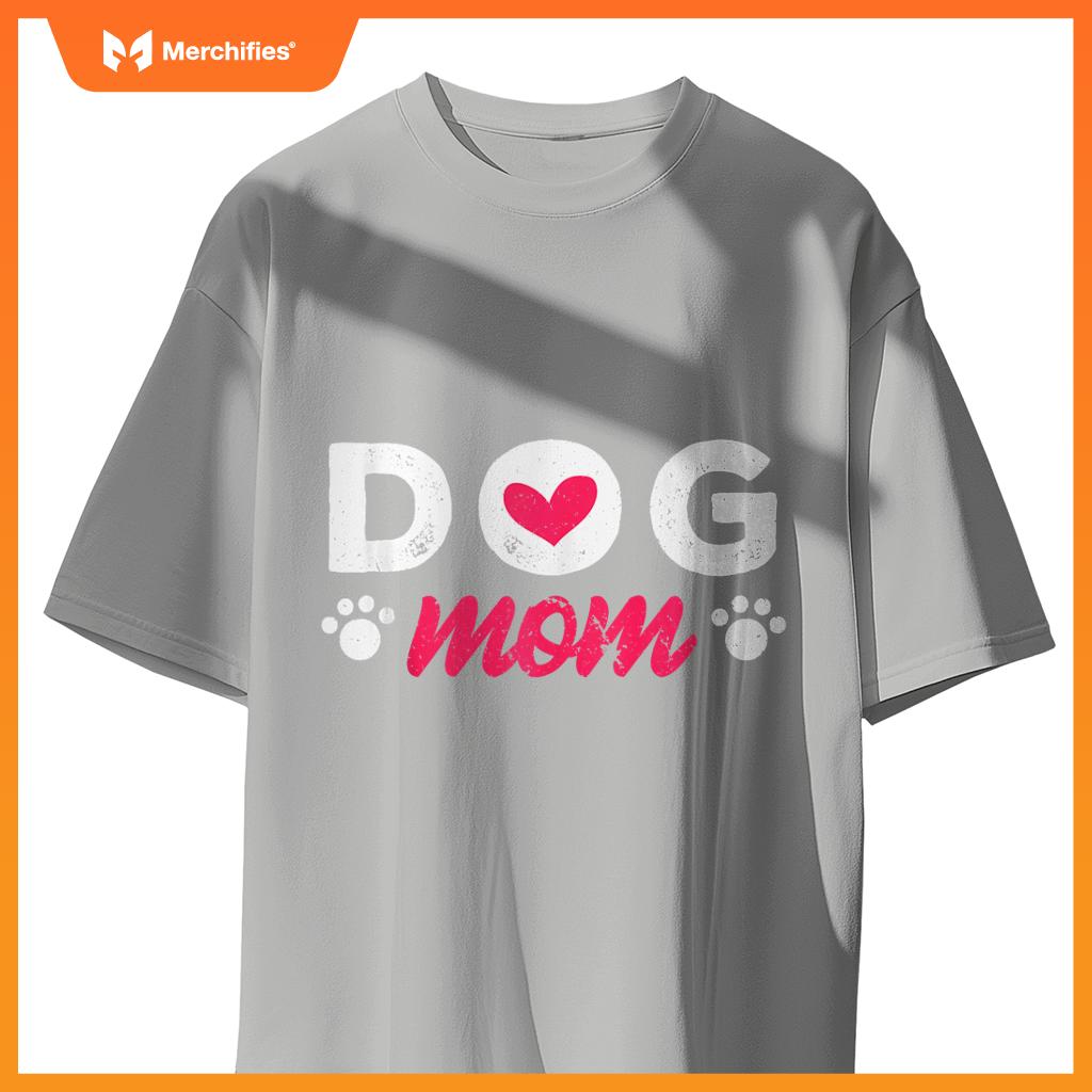 Dog Mom Mama Pet Lover Paw T-Shirt