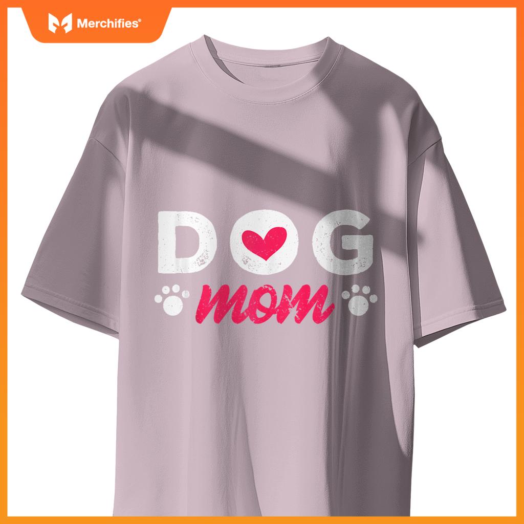 Dog Mom Mama Pet Lover Paw T-Shirt