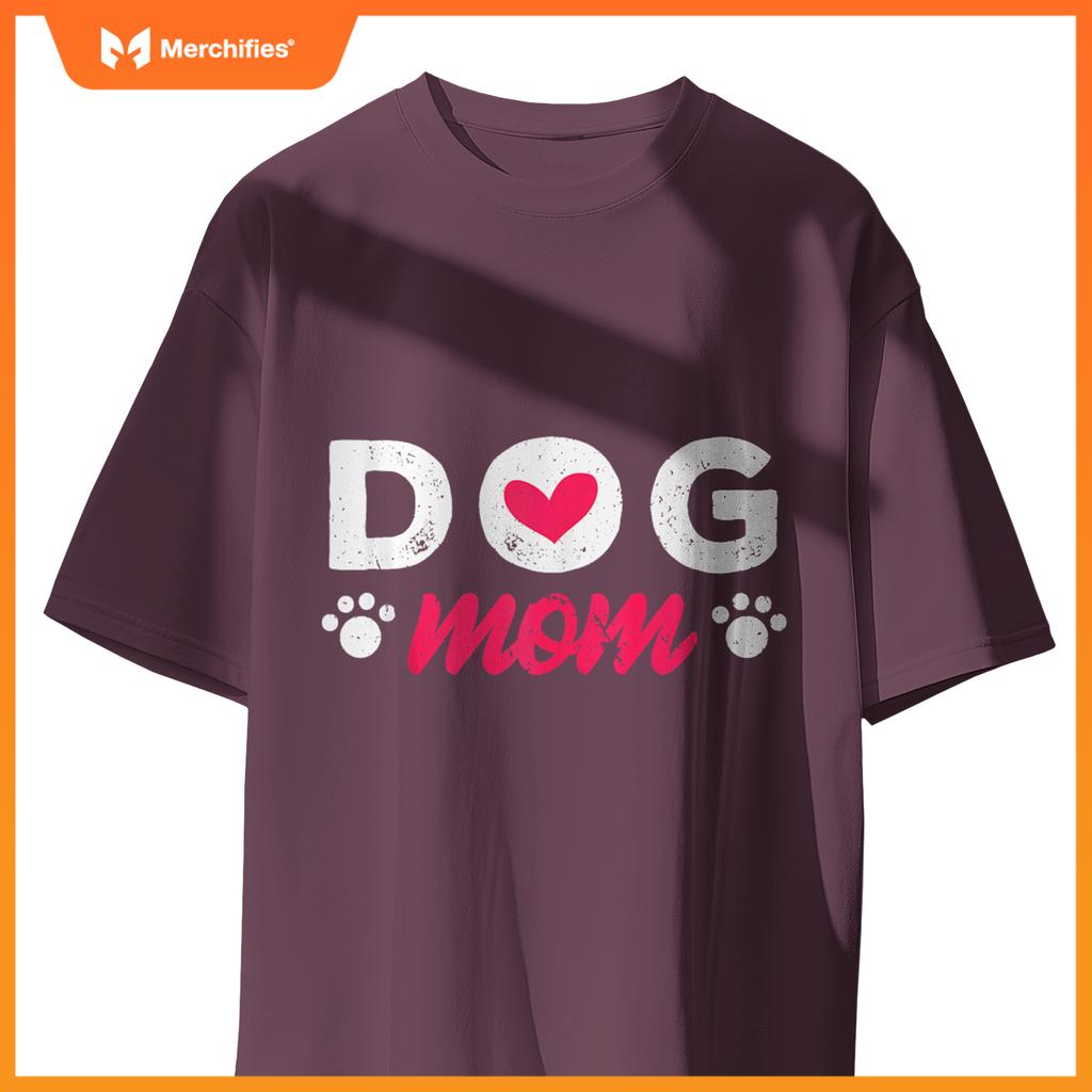 Dog Mom Mama Pet Lover Paw T-Shirt