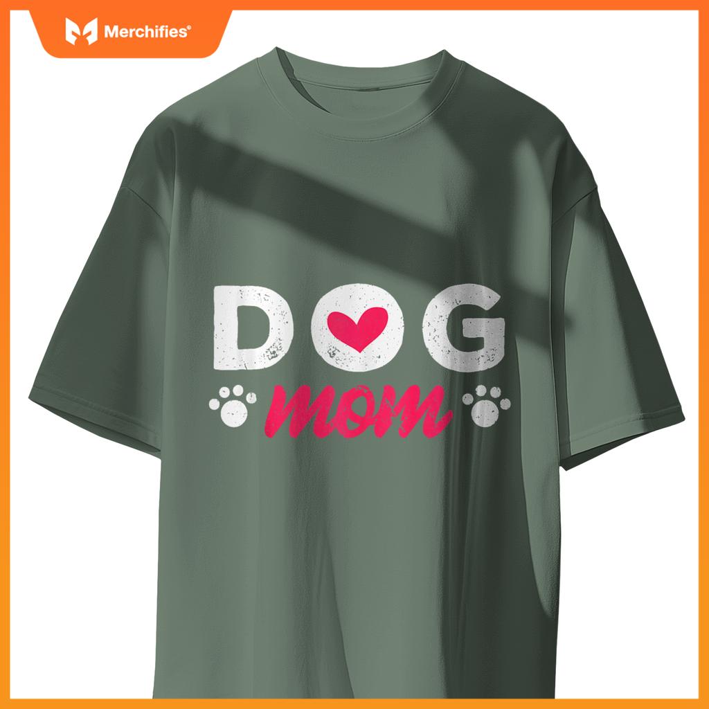 Dog Mom Mama Pet Lover Paw T-Shirt