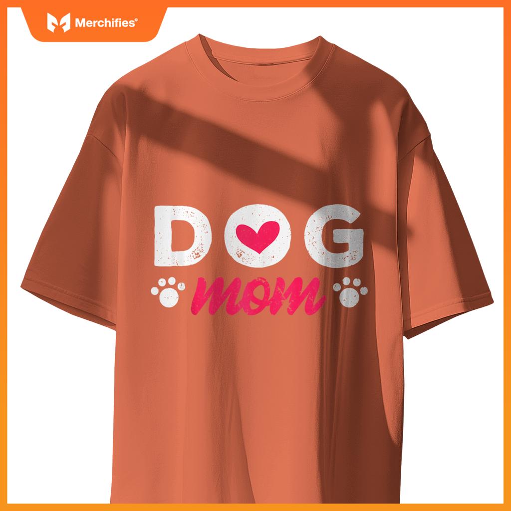 Dog Mom Mama Pet Lover Paw T-Shirt