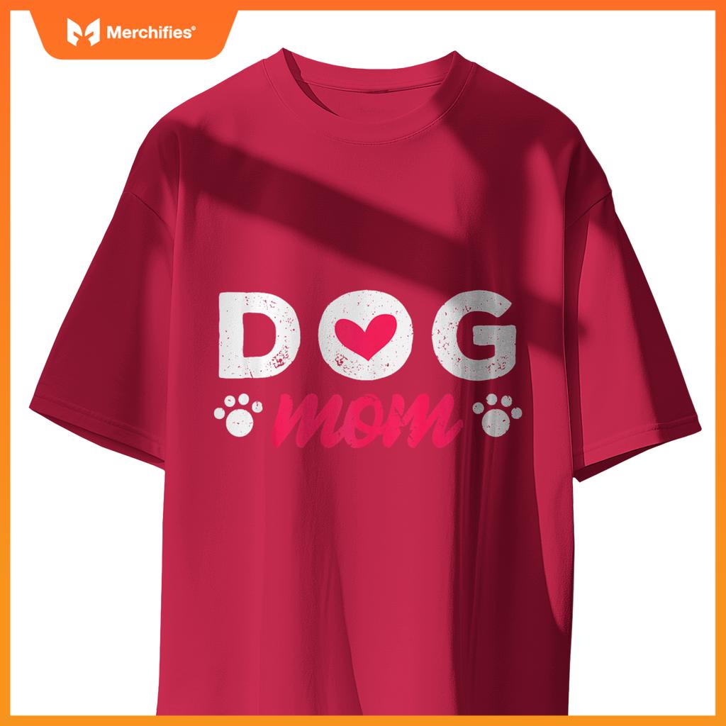 Dog Mom Mama Pet Lover Paw T-Shirt