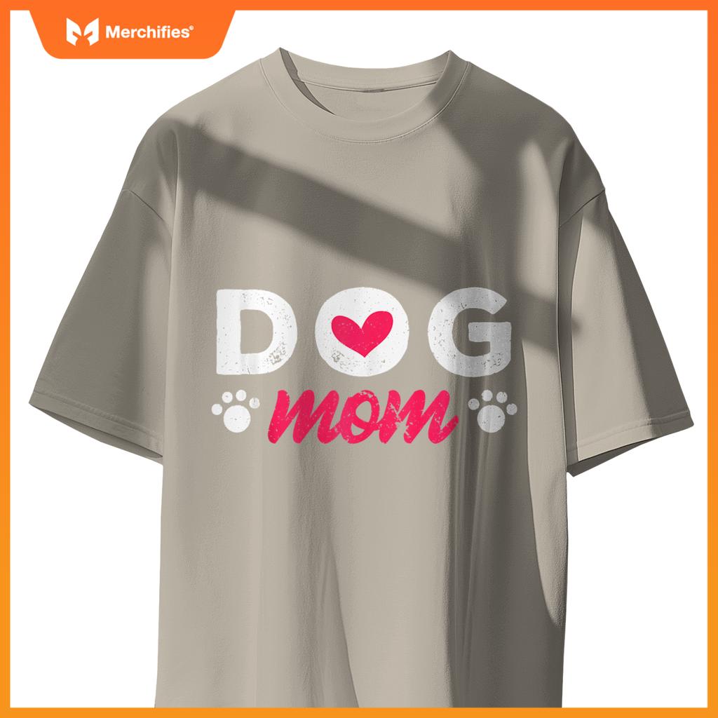 Dog Mom Mama Pet Lover Paw T-Shirt